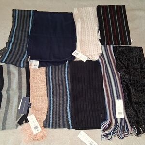 10 New French Connection Striped and Textured Scarves